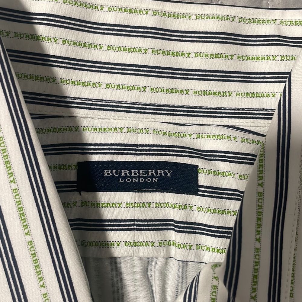 Burberry London. Size 15 1/2. Made in UK. - Picture 3 of 5